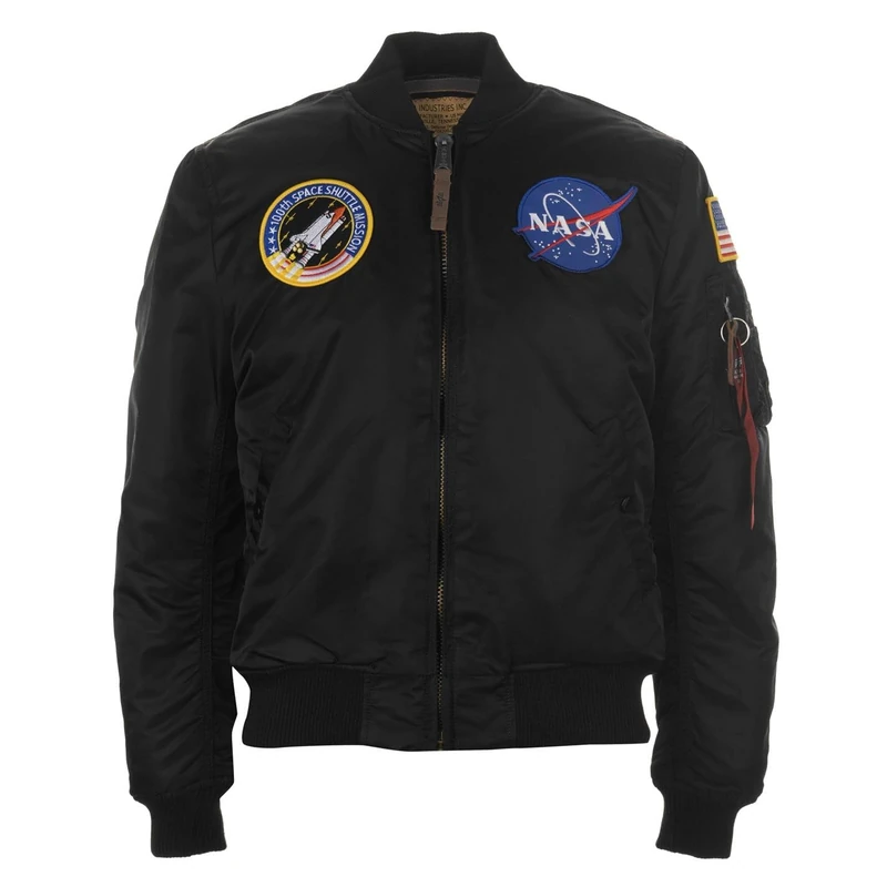 Alpha Industries MA-1 VF NASA Bomber Jacket for Men Black - Image 1