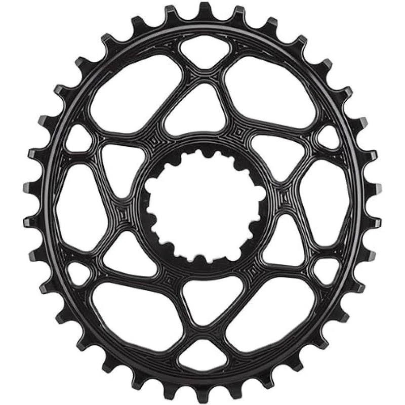 ABSOLUTE BLACK - Boost148 32t Oval Direct Mount Traction Plate, Black, Offset 3mm