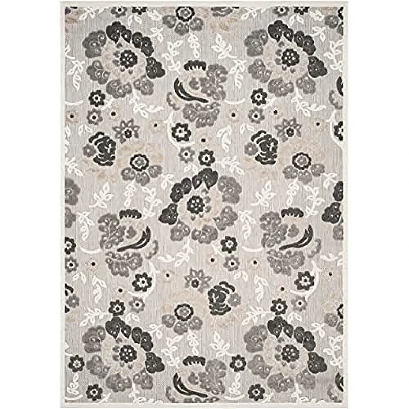 SAFAVIEH Traditonal Rug for Living Room, Dining Room, Bedroom - Cottage Collection, Short Pile, in Grey and Dark Grey, 244 X 340 cm