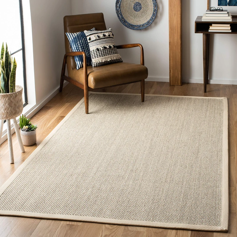 Safavieh Natural Fiber Rug for Living Room, Dining Room, Bedroom - Natural Fiber Collection, Short Pile, in Natural and Beige, 160 X 229 cm