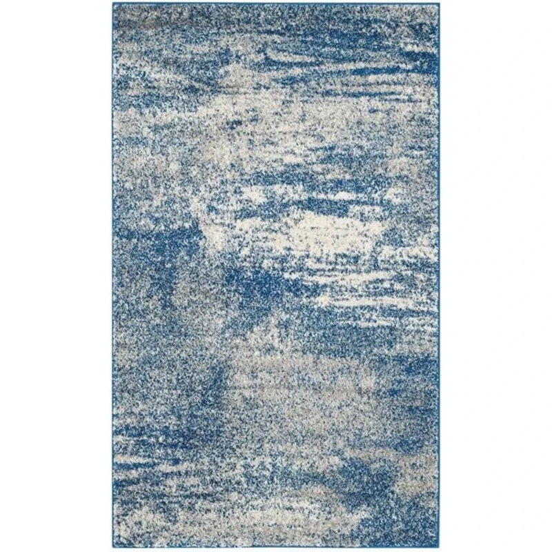 Safavieh Transitional Indoor Woven Rectangle Area Rug, Evoke Collection, EVK272, in Navy/Ivory, 91 X 152 cm for Living Room, Bedroom or Any Indoor Space