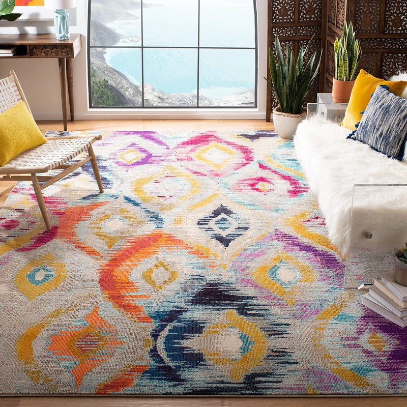 Safavieh Vistoso Area Rug, Woven Polypropylene Carpet in Multi, 243 X 335 cm - Image 1
