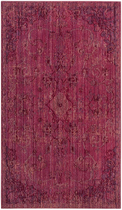 Safavieh Craft Art-Inspired Indoor Woven Rectangle Area Rug, Valencia Collection, VAL103, in Red / Red, 91 X 152 cm for Living Room, Bedroom or Any Indoor Space