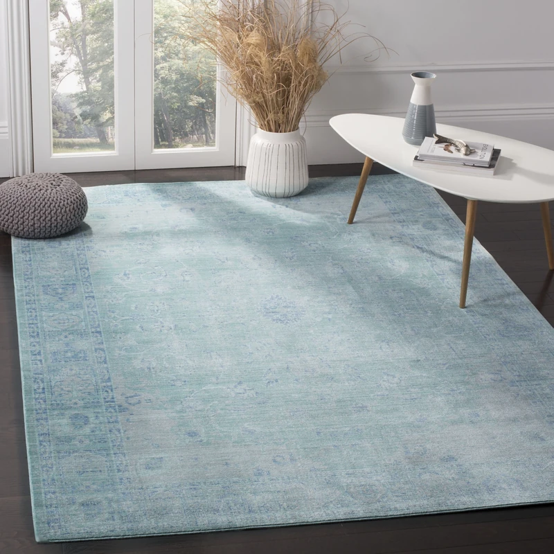 Safavieh Craft Art-Inspired Indoor Woven Rectangle Area Rug, Valencia Collection, VAL103, in Teal / Multi, 91 X 152 cm for Living Room, Bedroom or Any Indoor Space