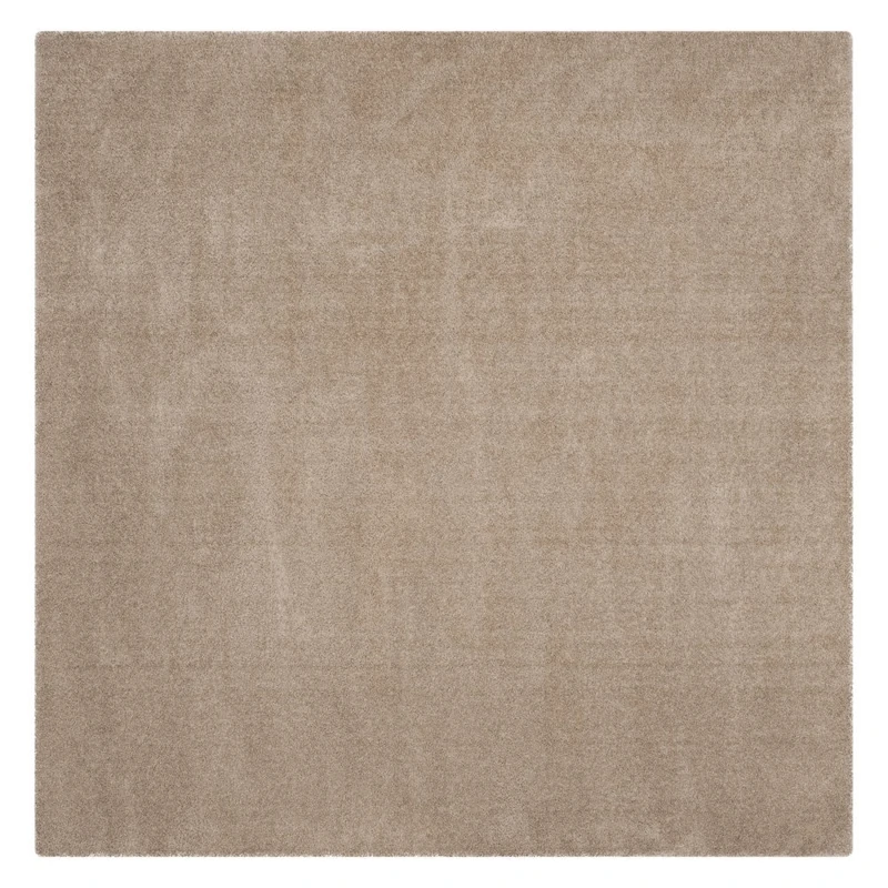 Safavieh Shaggy Indoor Woven Rectangle Area Rug, Velvet Collection, VSG169, in Light Beige, 91 X 152 cm for Living Room, Bedroom or Any Indoor Space