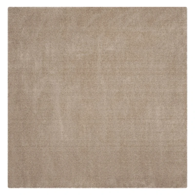 Safavieh Shaggy Indoor Woven Rectangle Area Rug, Velvet Collection, VSG169, in Light Beige, 155 X 229 cm for Living Room, Bedroom or Any Indoor Space