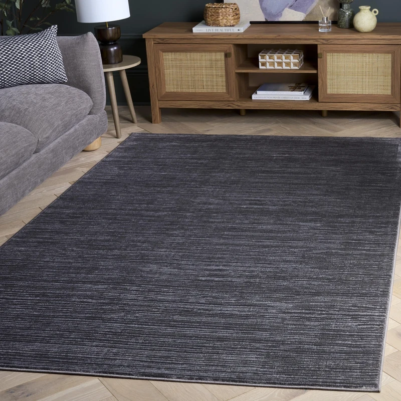 Safavieh Glam Solid Color Indoor Woven Rectangle Area Rug, Vision Collection, VSN606, in Grey, 183 X 274 cm for Living Room, Bedroom or Any Indoor Space
