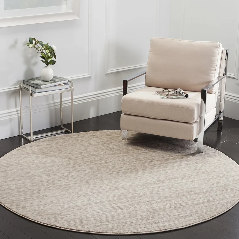 Safavieh Modern Rug for Living Room, Dining Room, Bedroom - Vision Collection, Short Pile, in Creme, 200 X 200 cm
