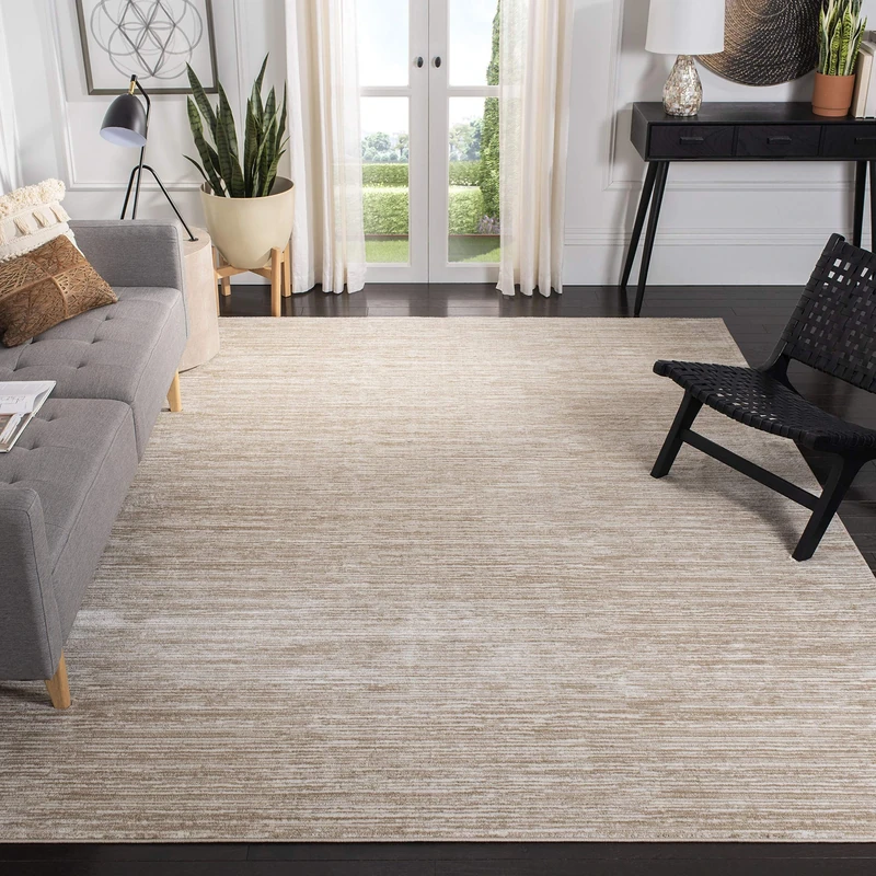Safavieh Modern Rug for Living Room, Dining Room, Bedroom - Vision Collection, Short Pile, in Creme, 244 X 305 cm