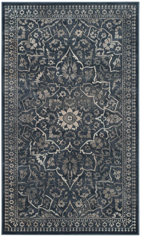 Safavieh Traditional Indoor Woven Rectangle Area Rug, Vintage Collection, VTG175, in Blue / Light Grey, 99 X 170 cm for Living Room, Bedroom or Any Indoor Space