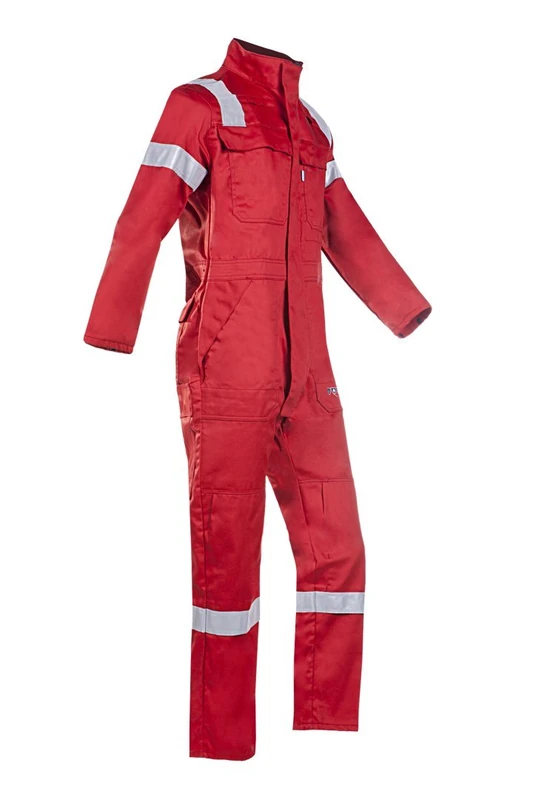 SIOEN 017VN2PFAR26I48 Carlow Offshore Coverall With Arc Protection, Long 48, Red