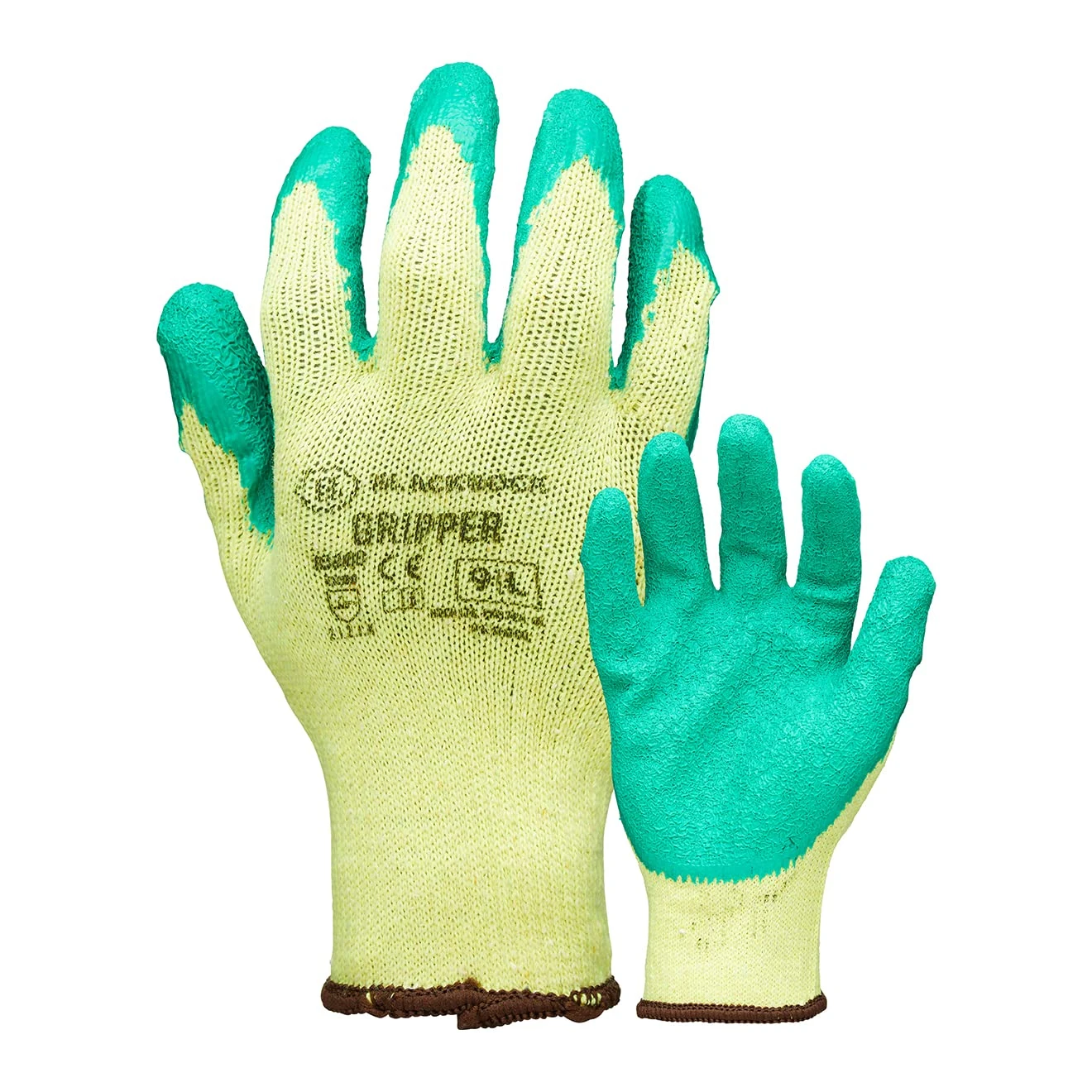 Blackrock Latex Gripper Work Gloves, Gardening, Men and Women, Heavy Duty, Thorn Resistant, Construction, Waterproof Palm, Thick Garden Safety Gloves, DIY - Size 8/Medium