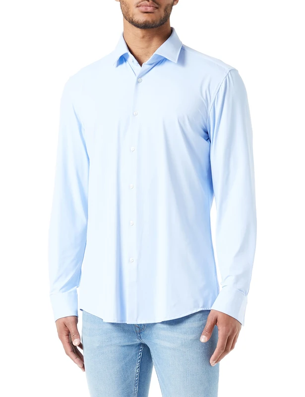 HUGO Mens Kenno Slim-fit Business Shirt in Cotton poplin