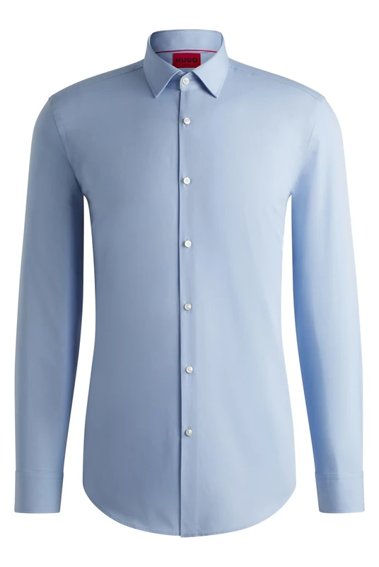 HUGO Mens Kenno Slim-fit Business Shirt in Cotton poplin - Image 1