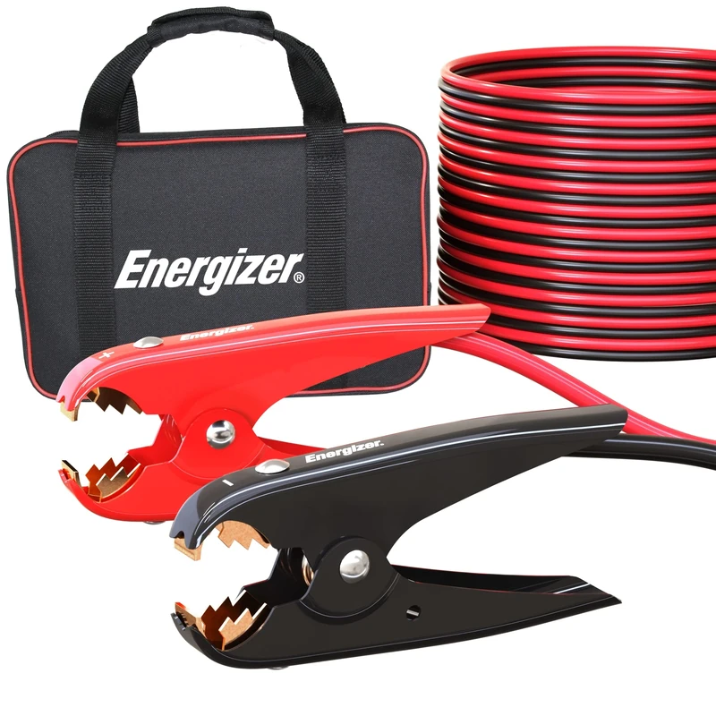 Energizer Jumper Cables for Car Battery, Heavy Duty Automotive Booster Cables for Jump Starting Dead or Weak Batteries with Carrying Bag Included (20-Feet (2-Gauge)