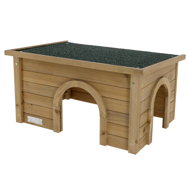 Kerbl 81773 Rodent House XL - Wood Color Pet Retreat