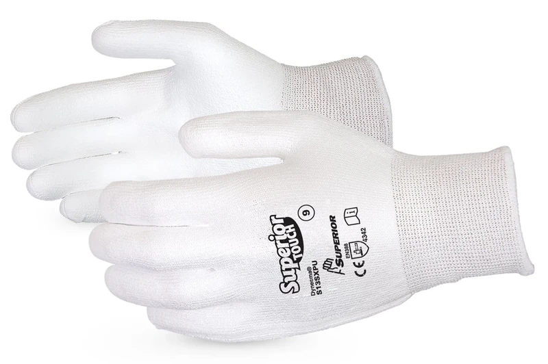 SUPERIOR TOUCH CUT-RESISTANT PALM COATED GLOVES WHITE 10