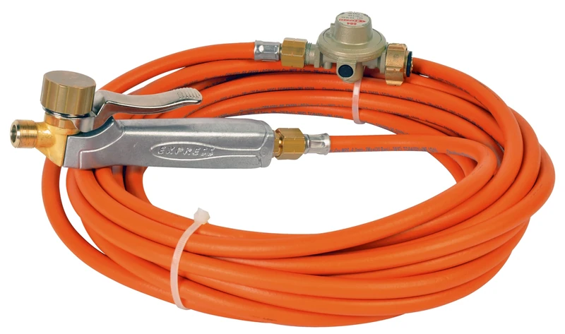 Express 6196 Soldering Lamp with Sealing Blowtorch and Trigger Handle and 10 m Hose and 4 Bar Regulator
