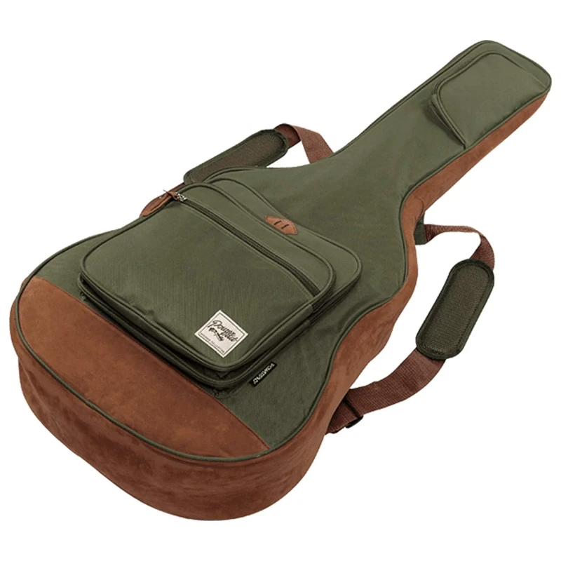 Ibanez IGB541-MGN PowerPad Designer Electric Guitar Gig Bag – Padded Soft Case with 15mm Protection | Neck Support Strap | 4 Accessory Pockets & Backpack Straps- Moss Green