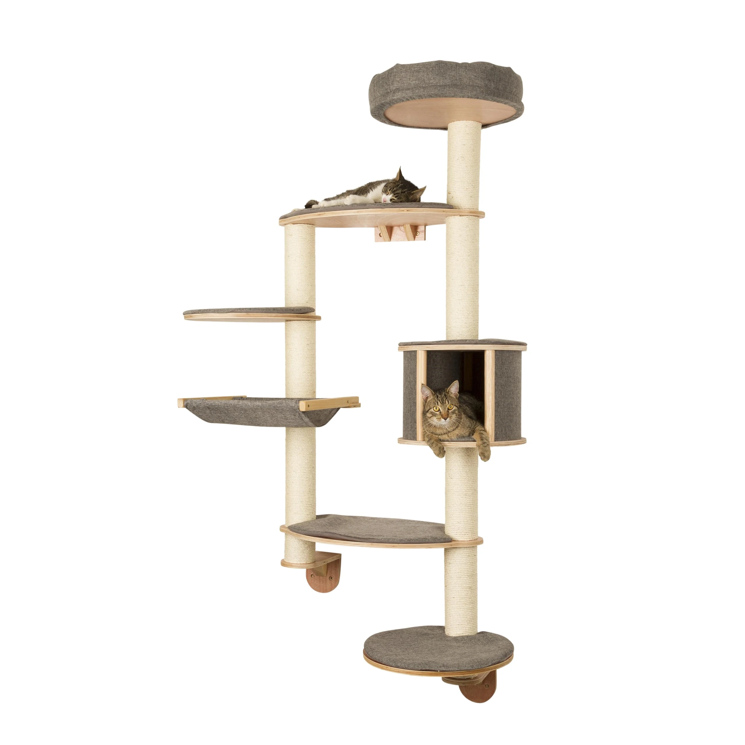 Kerbl Dolomit Tofana Wall-Mounted Cat Tree, X-Large,185 x 115 cm, Grey