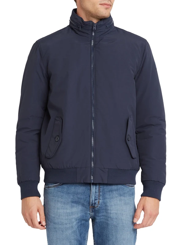 Wrangler Men's The Bomber Long Sleeve Jacket, Blue (Navy), Small