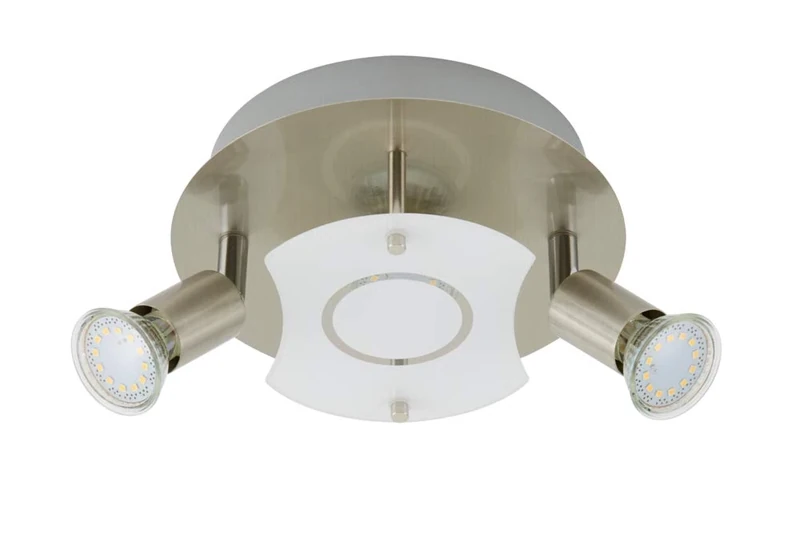 BRILONER Ceiling Lights/LED Spotlights, Metal, GU10, 3 W, Satin Nickel