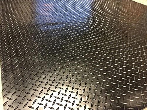 4m x 1.5m | Checker Rubber Garage Flooring Matting | 16 Sizes to Choose from on This Listing | 3mm Thick Floor Mat | A Grade | 13ft 1" x 4ft 9" | 157" x 57 Inches | 400 x 150cm - Image 1
