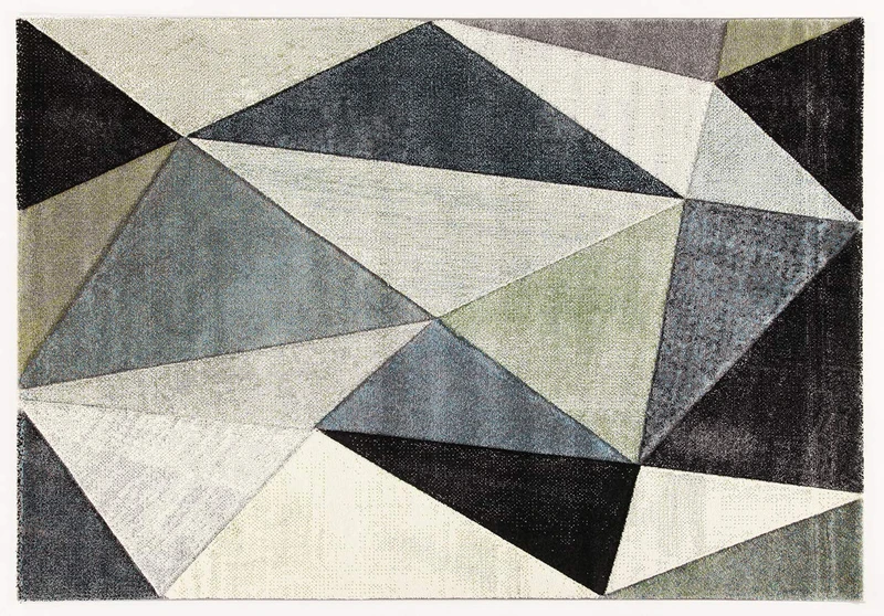 ABC Tappeti Carpet Ray Grey/Green/Beige 57 x 200 cm
