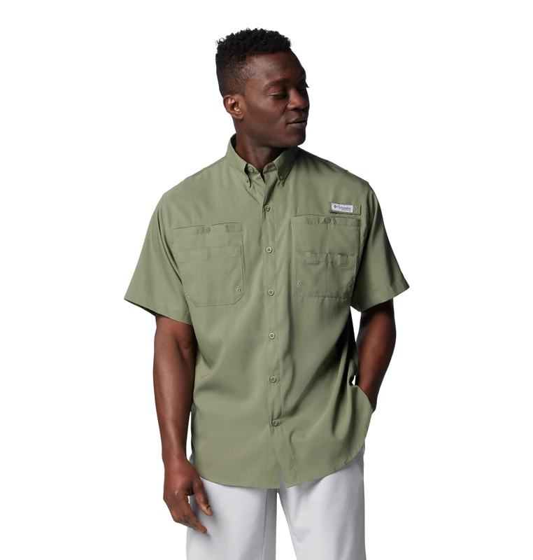 Columbia Men's Tamiami 2 Short Sleeve Shirt, Short Sleeve Shirt, Cypress, X-Large