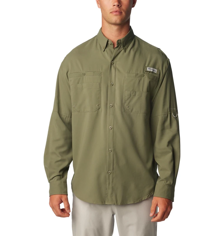 Columbia Men's Tamiami 2 Long Sleeve Shirt, Long Sleeve Shirt, Cypress, S