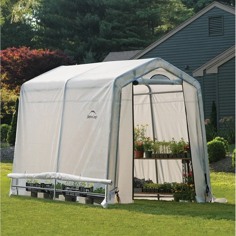 Rowlinson Shelterlogic 6x8 Peak Style Greenhouse
