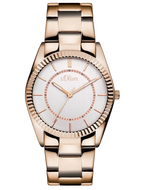 s. Oliver Women's Quartz Watch with Black Dial Analogue Display Quartz Stainless Steel 3190/MQ - Image 1