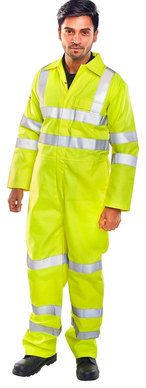 TESLA FR/AS BOILERSUIT EN471 SATURN YELLOW 44