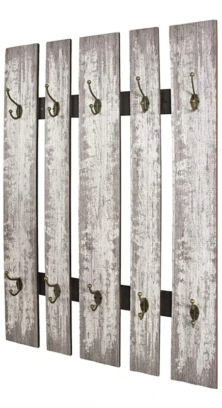 HAKU Möbel Wardrobe Grey, Mdf, Metal - Size: W 65 cm X H 100 cm X D 9 cm, Style: Industrial