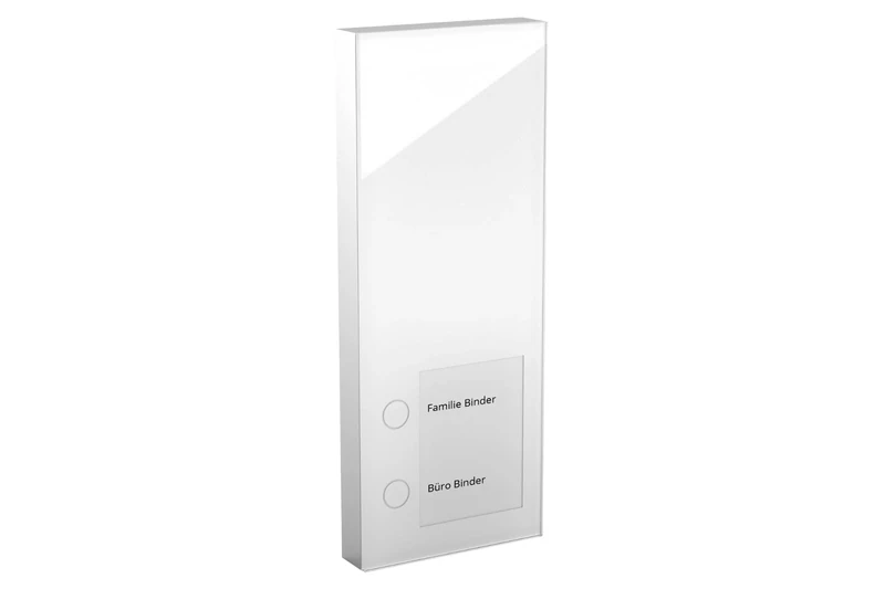 DoorLine Slim Door Intercom, Bell, Door Opener Can be Connected, House Phone and Mobile Phone as Intercom, Connection a/b 2-Wire, Surface-Mounted on Standard Flush-Mounted Socket, white, 150700