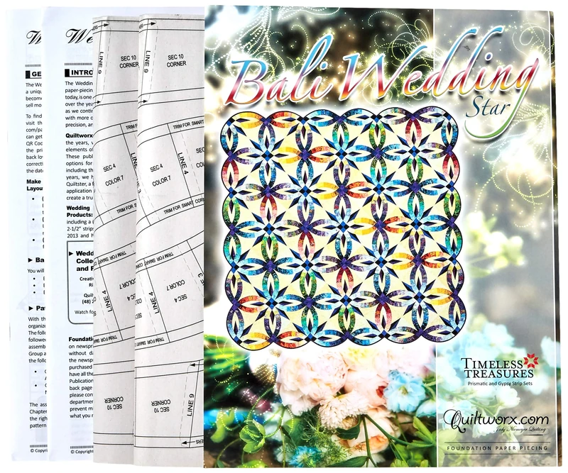 Quiltworx BCAC34102 Bali Wedding Star pattern - Image 1