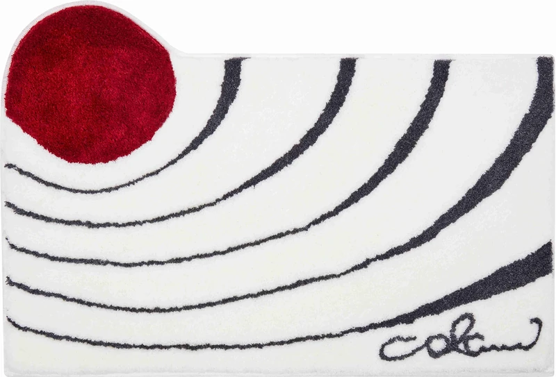 Grund Designer Bath Mat COLANI, Ultra Soft and Absorbent, Anti Slip, 5 Years Warranty, Colani 2, Bath Mat 80x150 cm, White