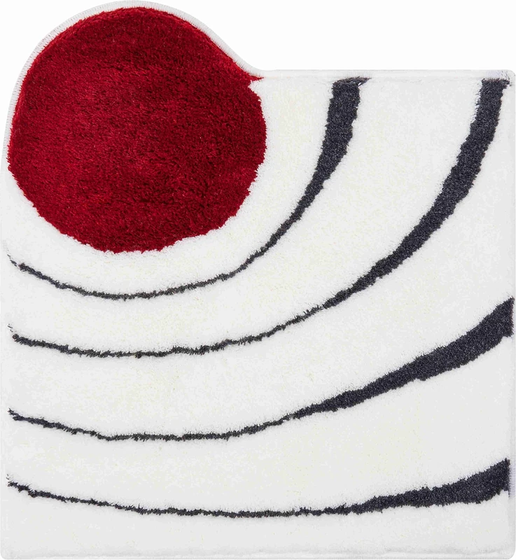 Grund Designer Bath Mat COLANI, Ultra Soft and Absorbent, Anti Slip, 5 Years Warranty, Colani 2, Small Mat 60x60 cm, White