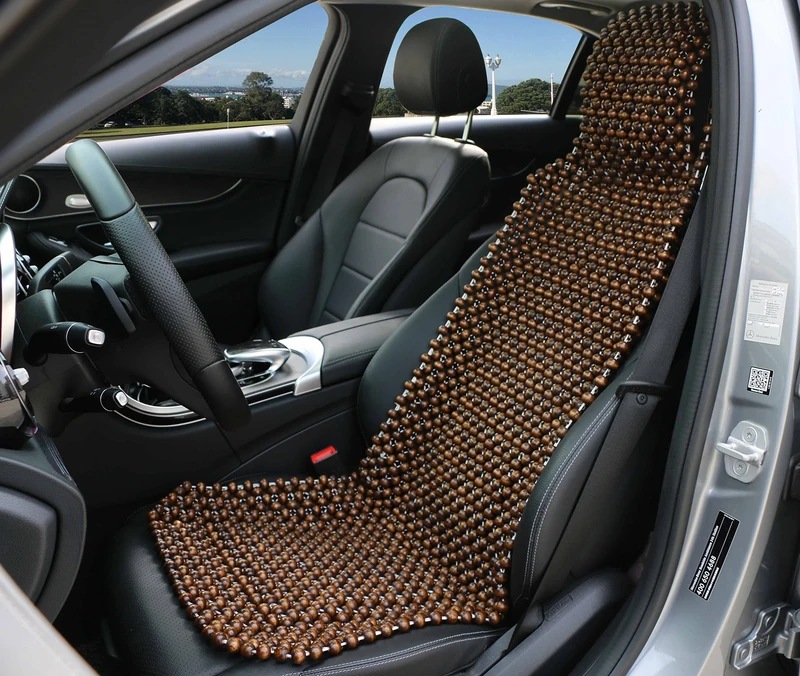 EXCEL LIFE Natural Wood Beaded Seat Cover Massaging Cool Cushion for Car Truck - Image 1
