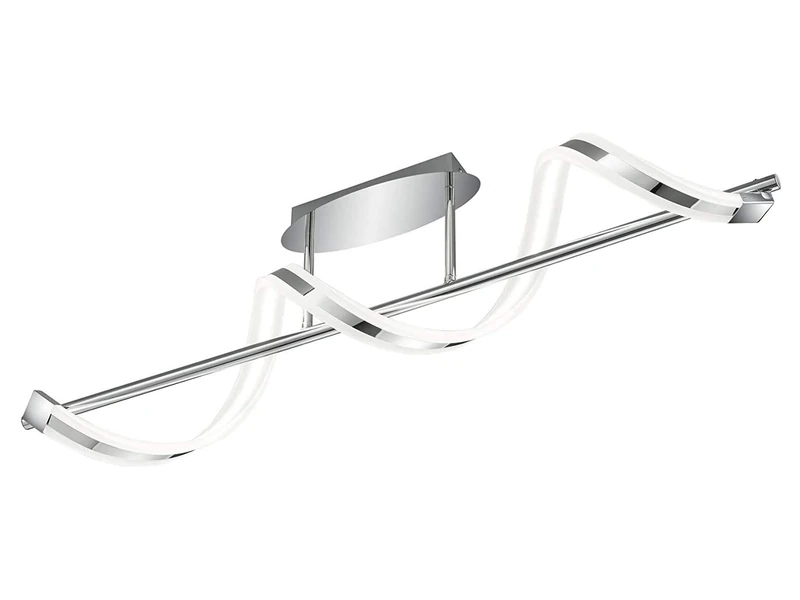 Trio Leuchten Sydney 672910106 LED Ceiling Light 18 x 103 x 27 cm Metal Chrome with 20 Watt LED