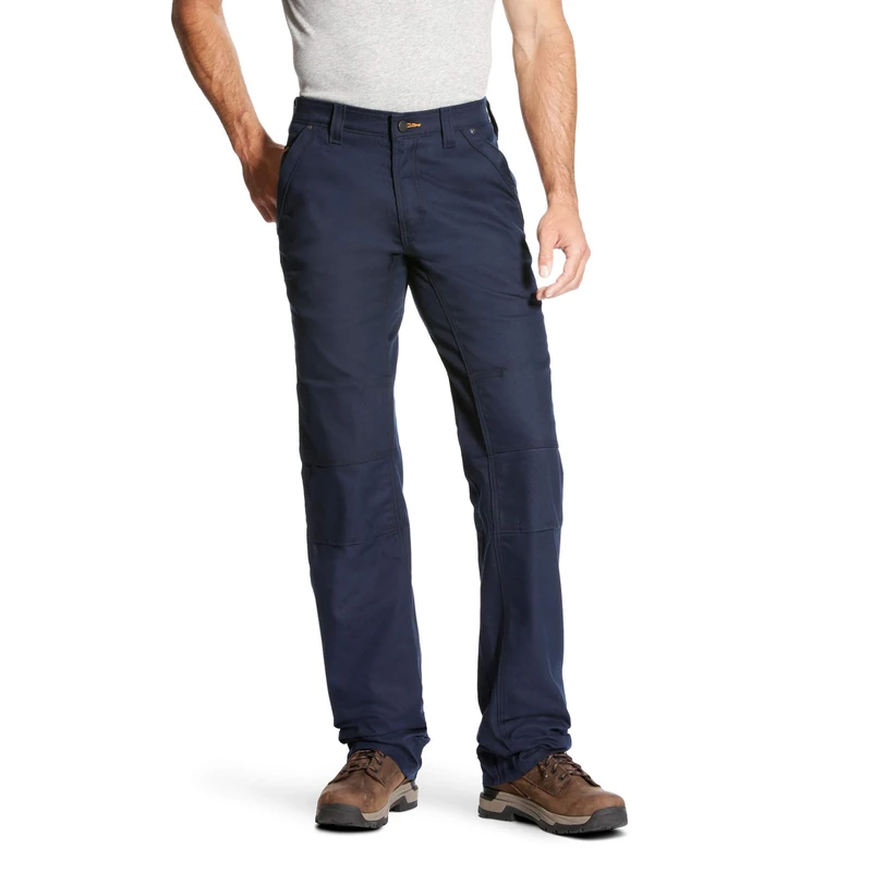 ARIAT Men's Flame Resistant M4 Low Rise Boot Cut Jean Pants, Navy, 34W x 32L