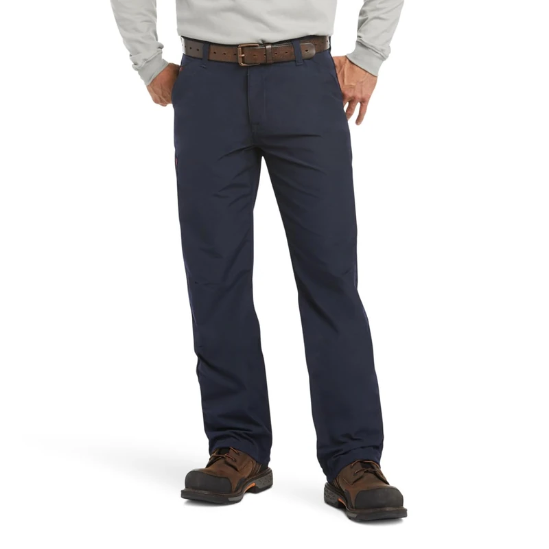 ARIAT Men's Flame Resistant M4 Relaxed Workhorse Boot Cut Pant, Navy, 36W x 32L