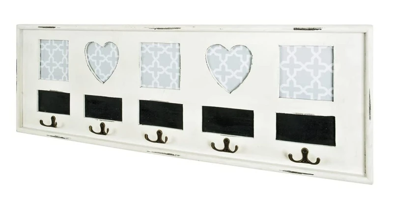 HAKU Wardrobe Antique White, MDF - Dim.: W 77 x H 26 x D 3 cm, Style: Industrial