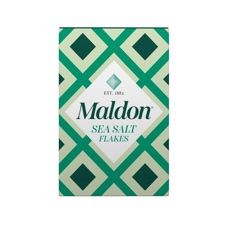 Maldon - Sea Salt Flakes, Unique Pyramid Shaped Salt Flakes, Perfect for a Wide Range of Dishes, Hand-Harvested for Four Generations, 250g Box