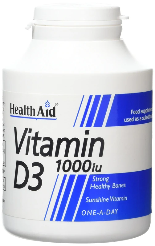 HealthAid Vitamin-D3 Vegetarian Tablets, 1000iu, Pack of 1000 Tablets - Image 1