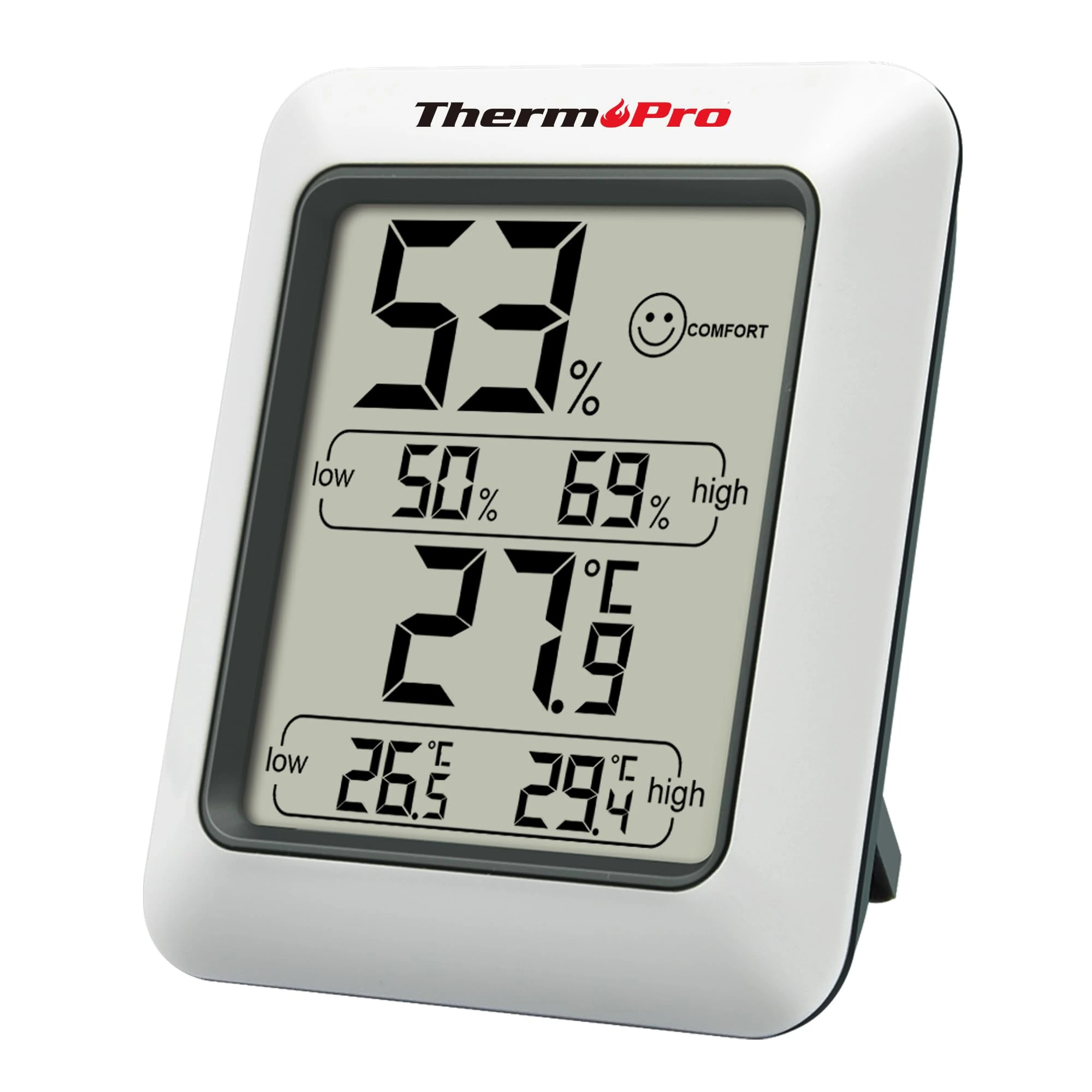 ThermoPro TP50 Digital Thermo-Hygrometer Indoor Room Thermometer with Recording and Climate Indicator for Room, Climate Control Monitor