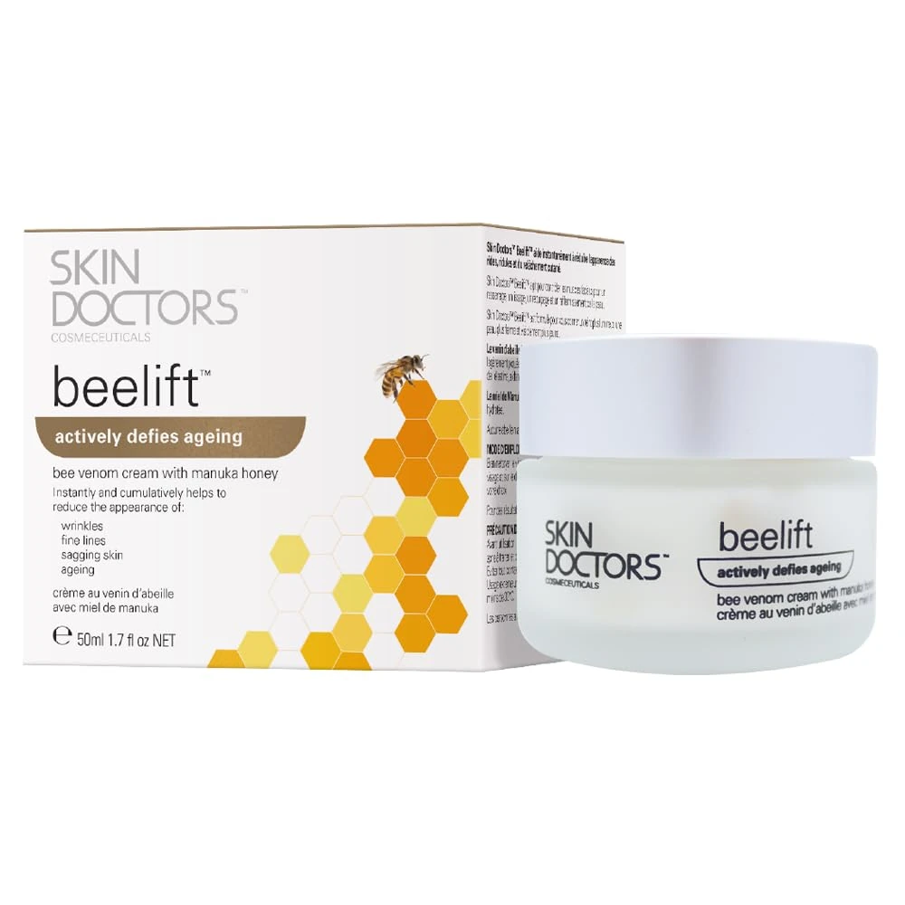 Skin Doctors Beelift | Age-defying Skincare | Bee Venom | Manuka Honey & Royal Jelly | Collagen Boosting | Smooths Fine lines I Paraben Free | 50ml