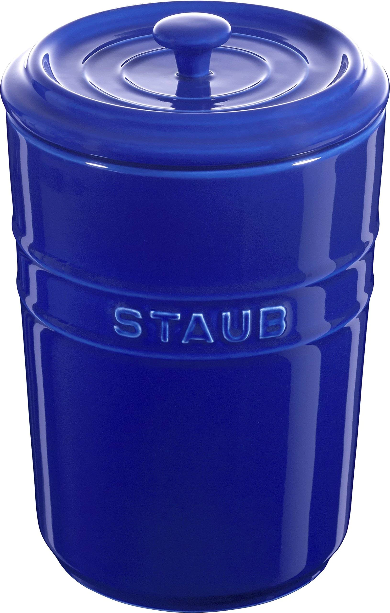 Staub Ceramic 2er Set Storage Fresh Seal Container Storage Container Dark Blue 1,5 L