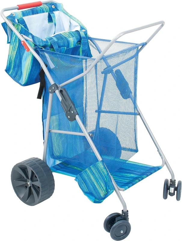 Rio Brands Beach Cart, Alloy Steel, Blue Print