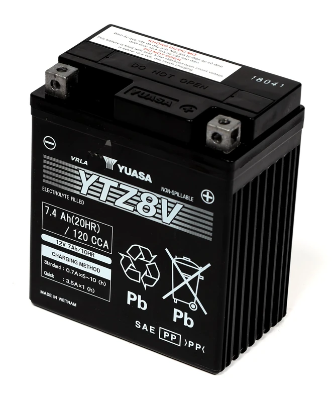 Yuasa YTZ8V 12V 120 CCA High Performance Maintenance Free AGM VRLA Motorbike Battery